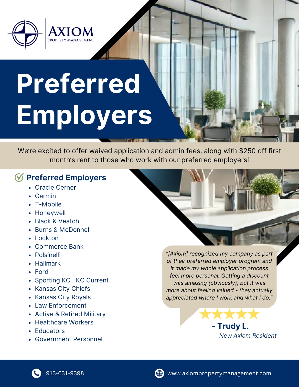 Axiom Property Management Preferred Employers flyer